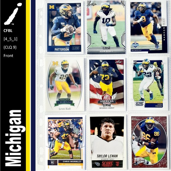 NCAA Other - Michigan Wolverines 9 Card Lot - CFBL [4_5_1]